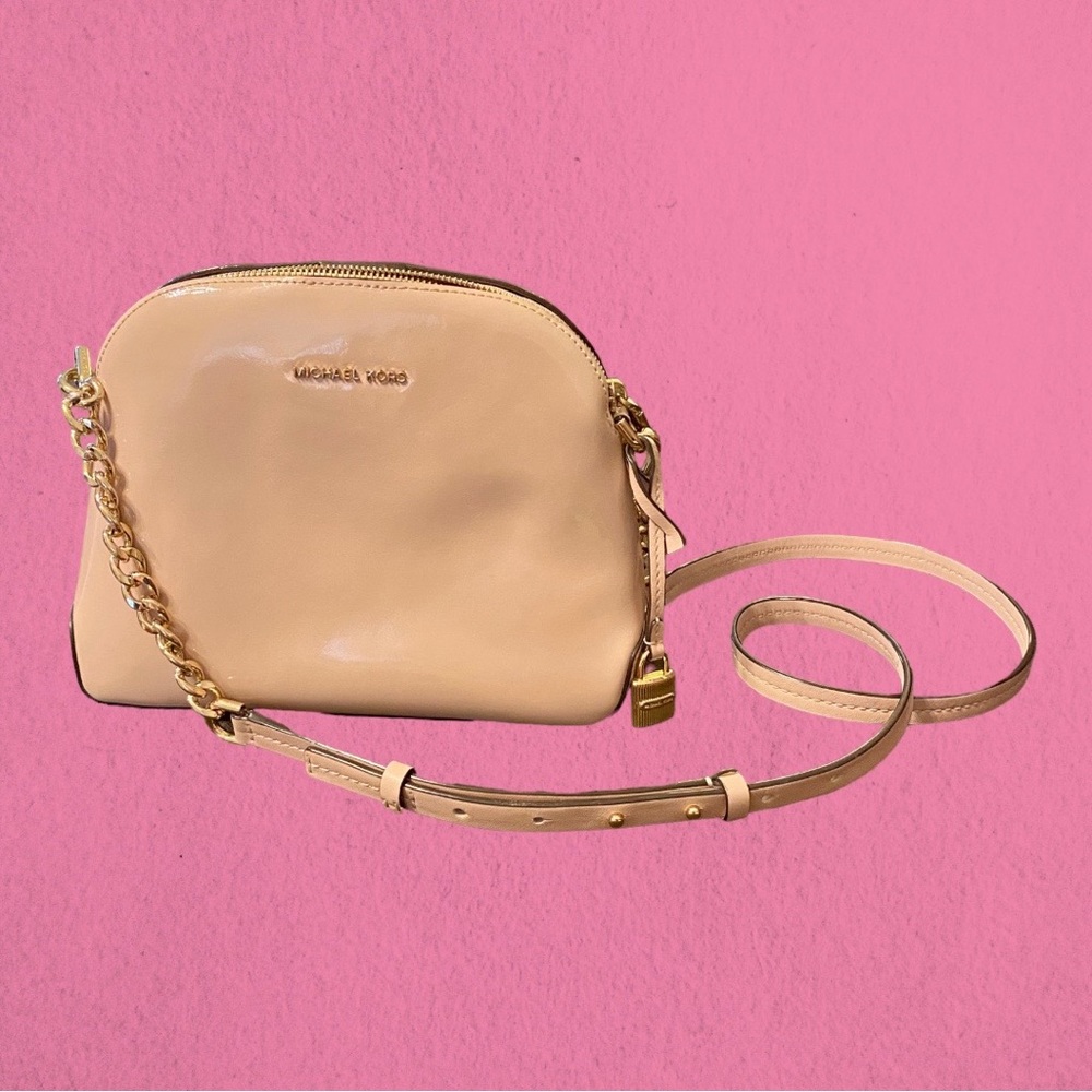 Michael Kors Ballet Pink Mercer Patent Leather Crossbody Bag